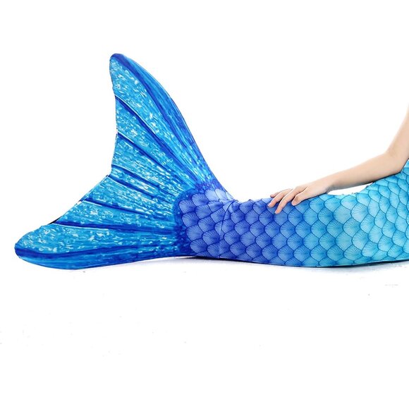 Women Teen Adults Mermaid Tails Swimming Suit Polyester Spandex Blue Large - Picture 4 of 5